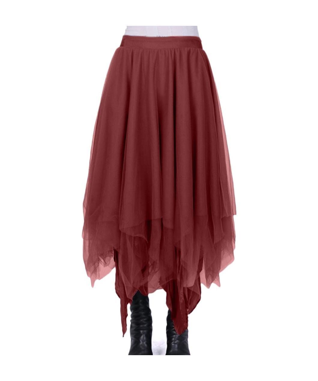 Marc Le Bihan High Waist Skirt In Red
