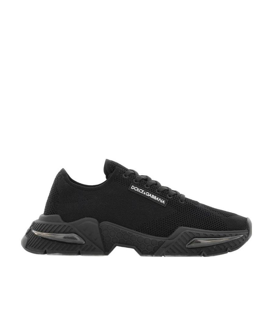Dolce & Gabbana Daymaster Stretch-knit Sneakers In Black