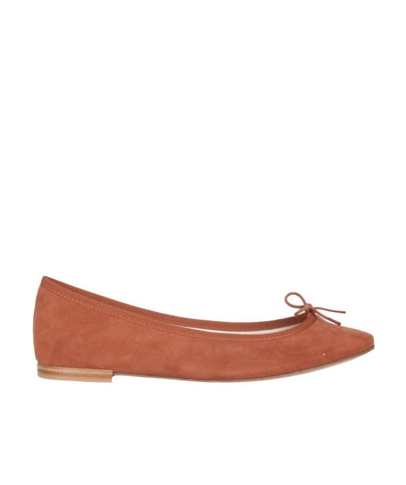 Repetto Bow Tie Design Flat Shoes In Brown