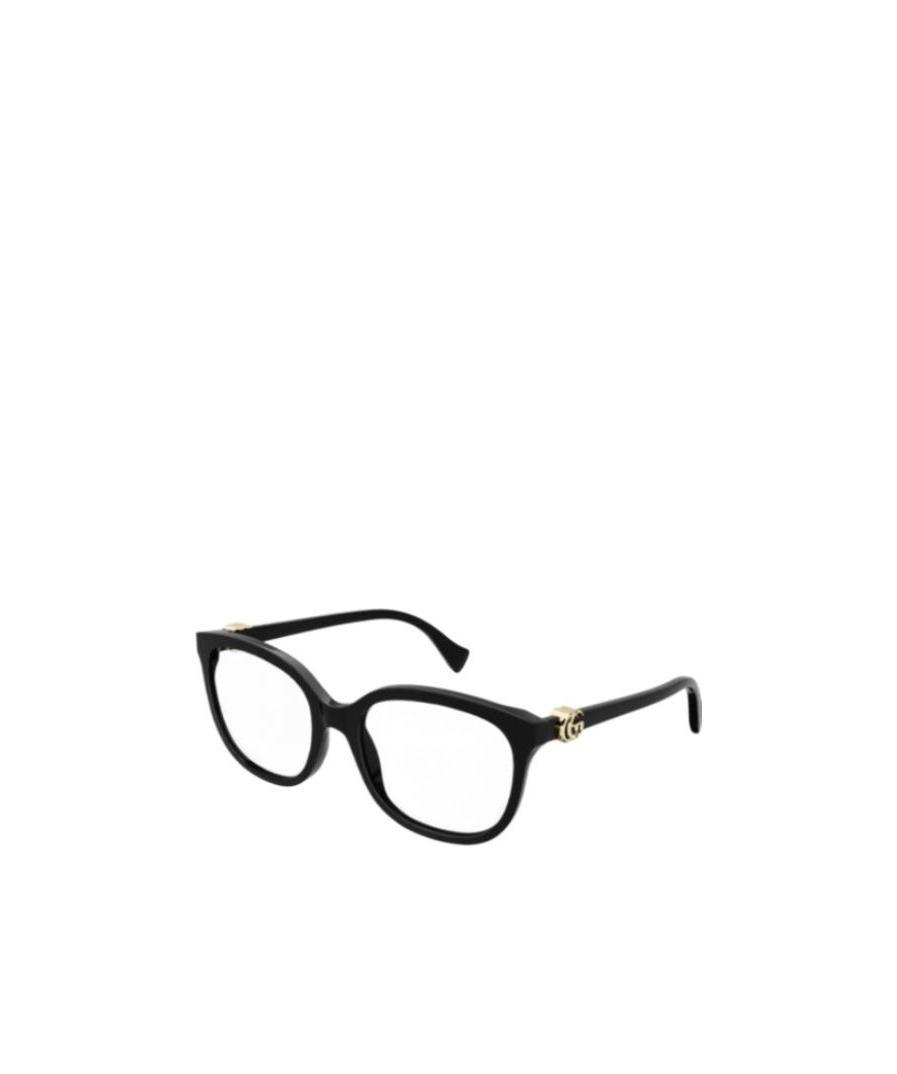Gucci Logo Square-frame Glasses In Black