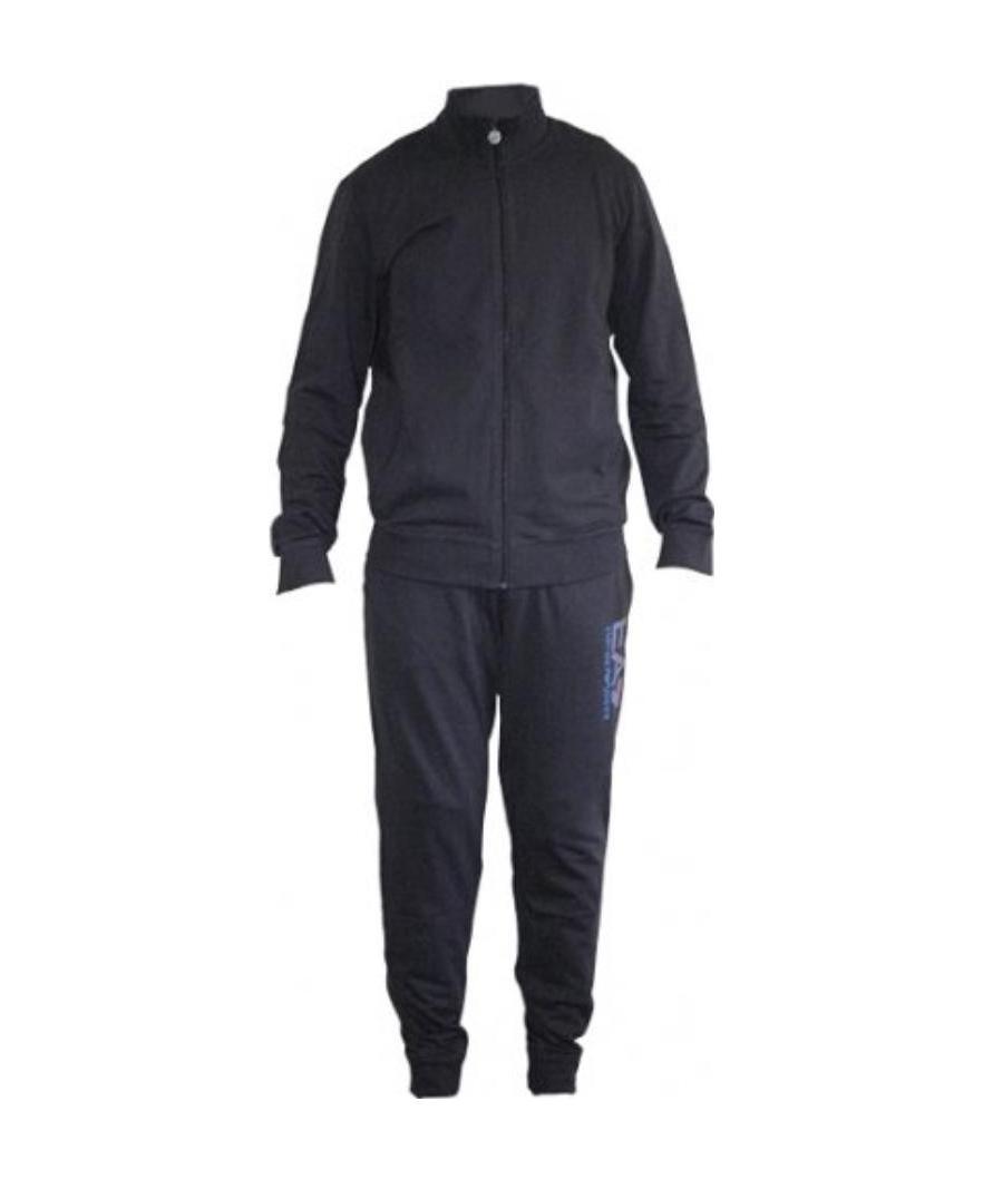 Ea7 Logo Printing Two-piece Set In Black