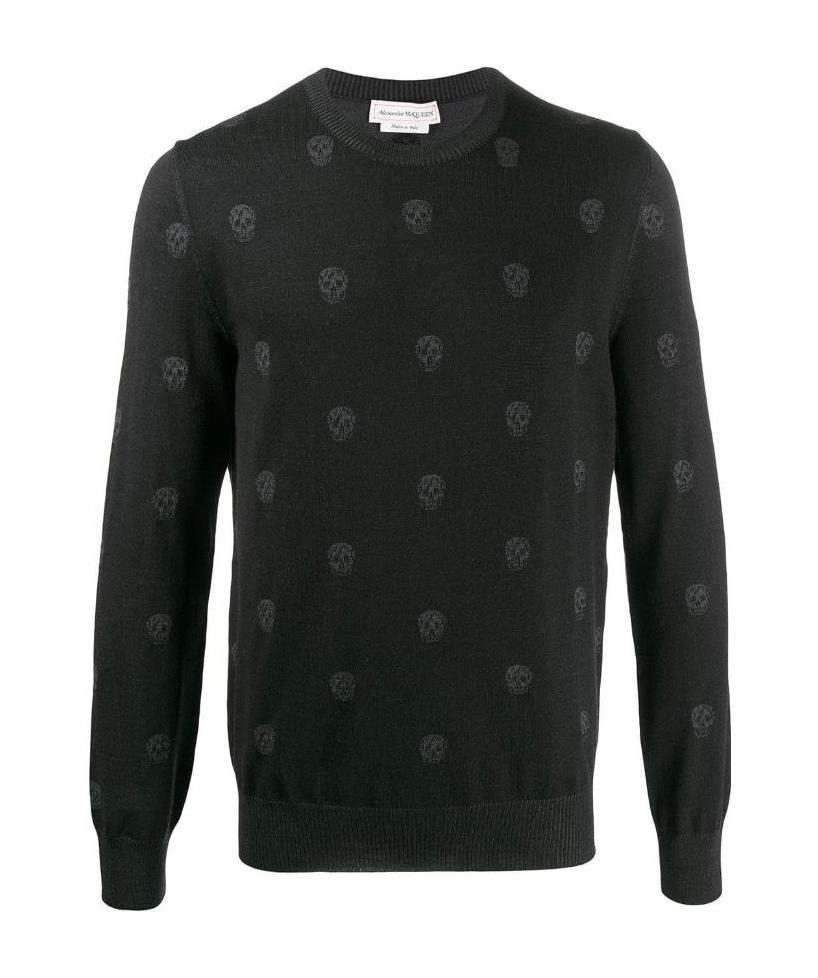 Shop Alexander Mcqueen Multiple Skulls Jumper In Black