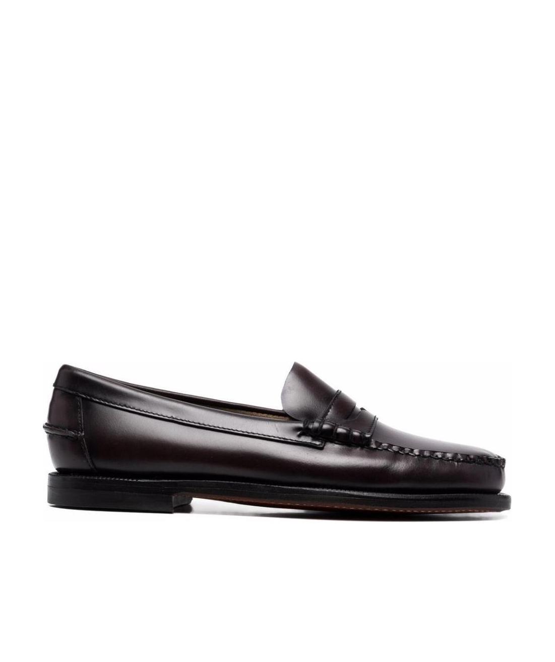 Sebago Round Toe Loafer With Penny Strap In Black