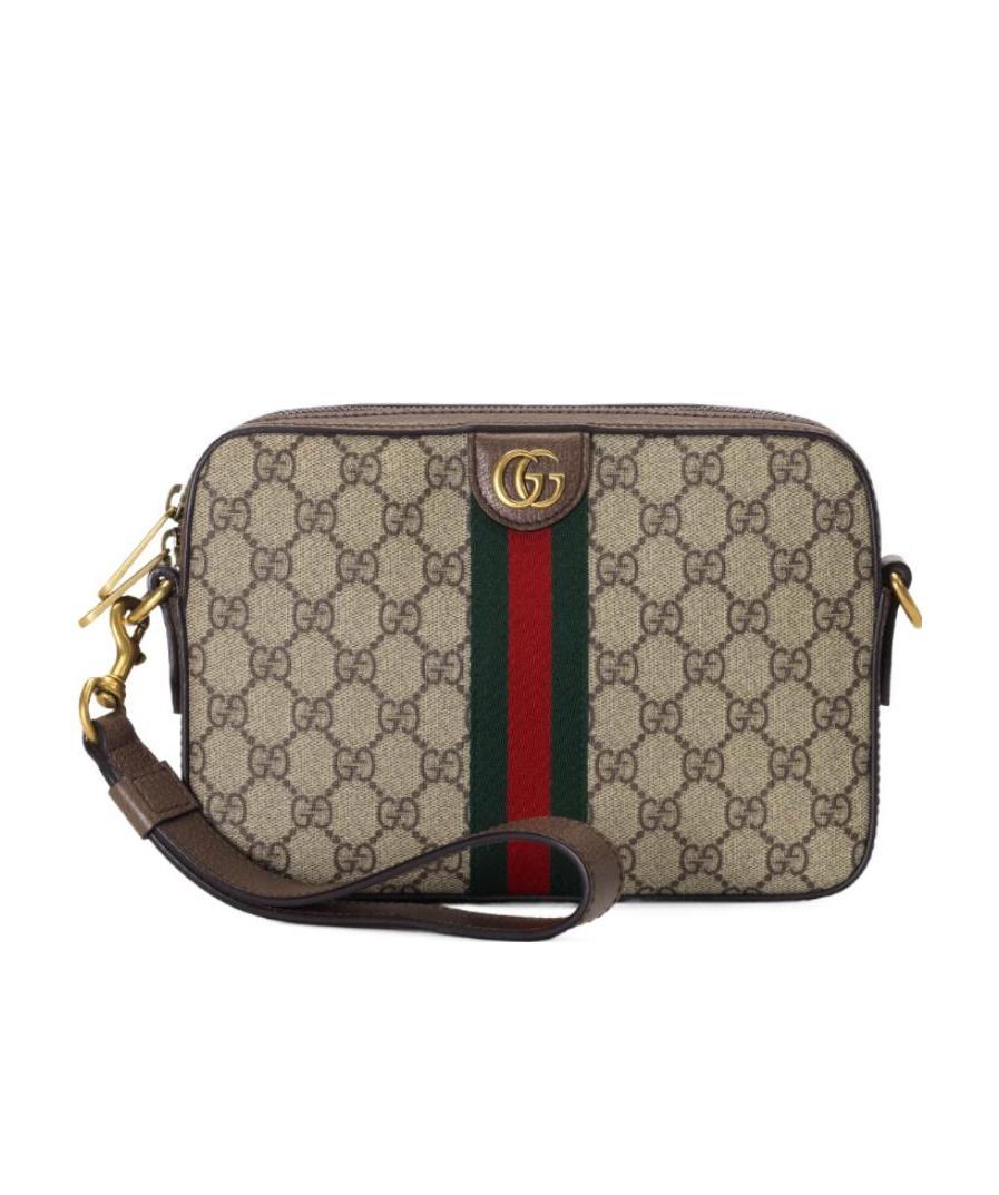 Gucci Men Ophidia Monogram Shoulder Bag In Brown