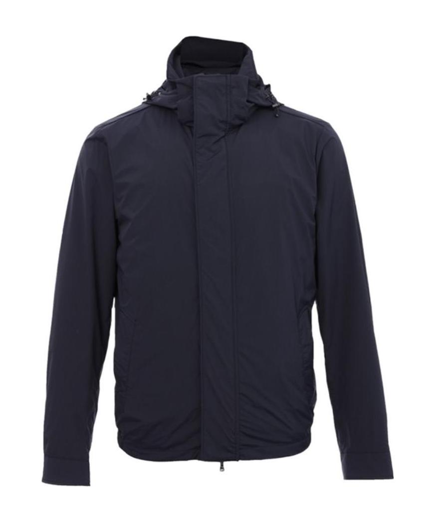 Paul & Shark Hooded Zipper Casual Jacket In Black