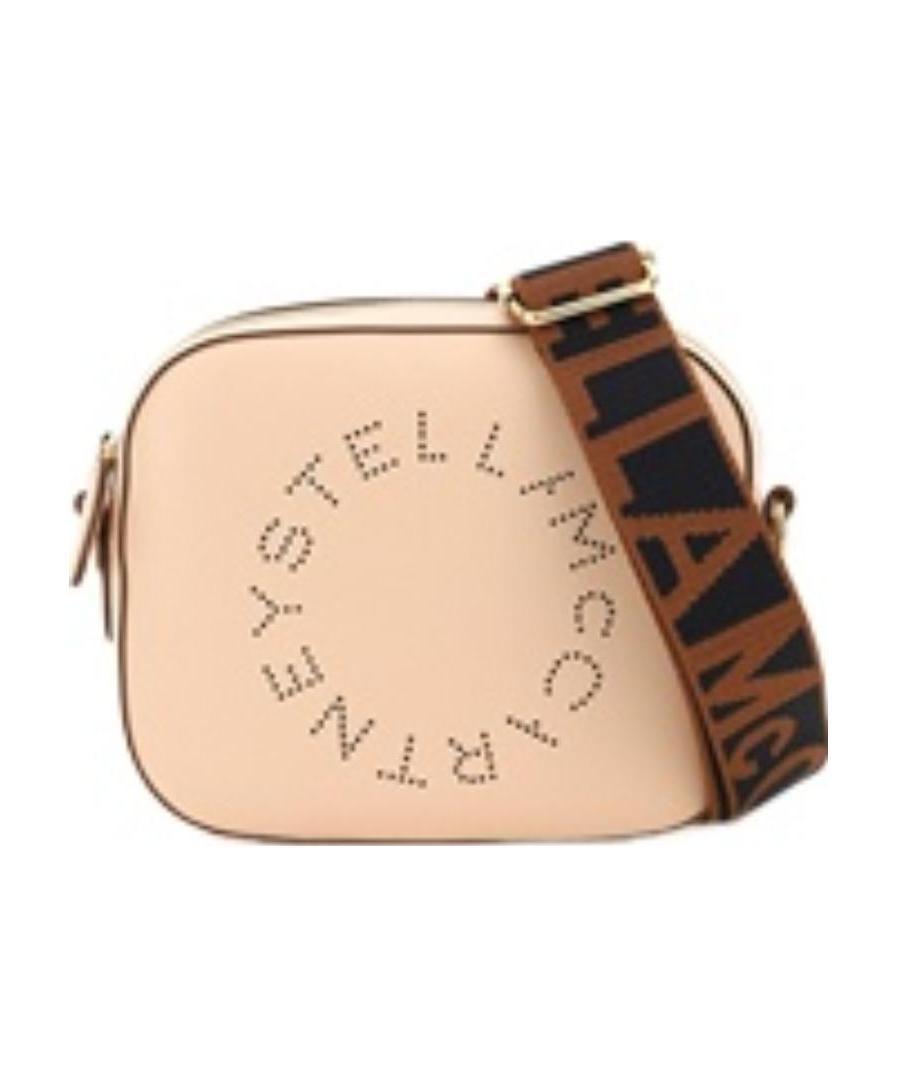 Stella Mccartney Stella Logo Crossbody Bag In Nude