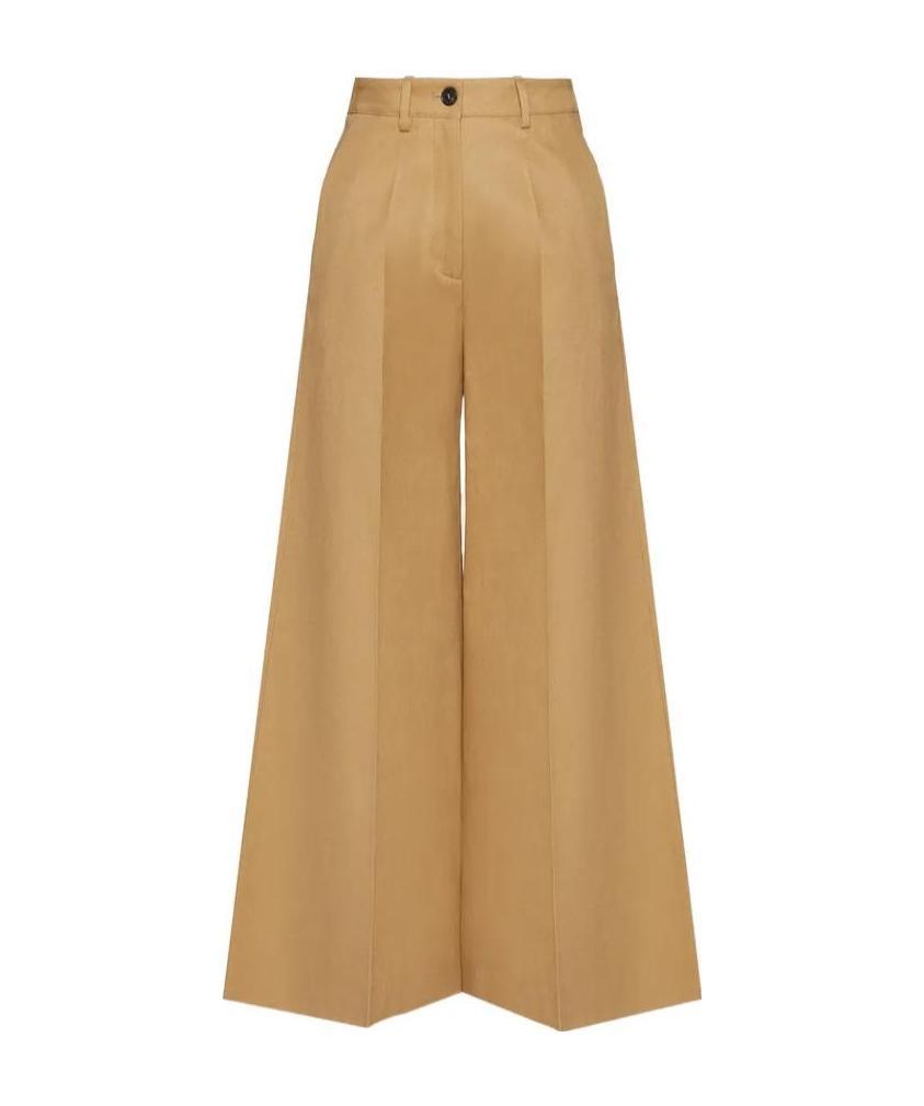 Valentino Flared Cropped Trousers In Brown