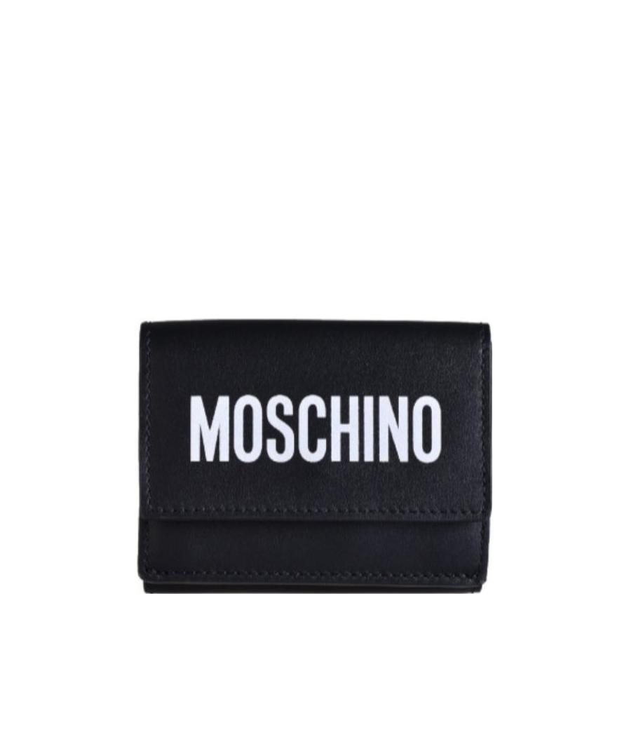 Moschino Logo Printed Wallet In Black