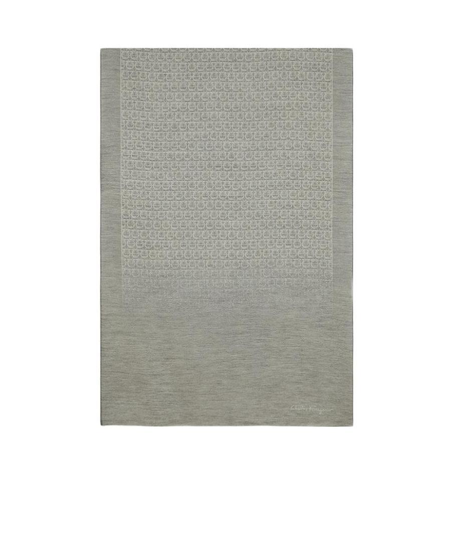 Ferragamo Logo Scarf In Gray