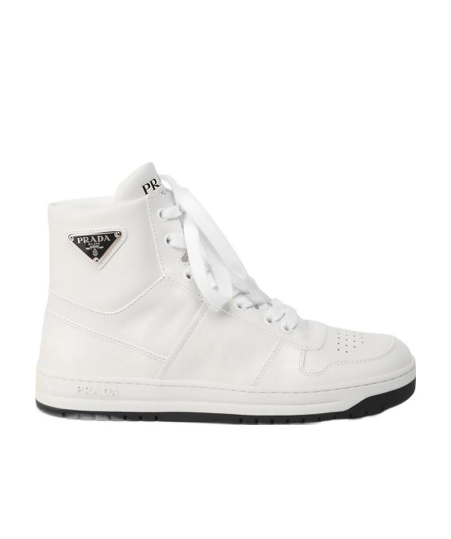 Prada High-top Leisure Sneakers In White