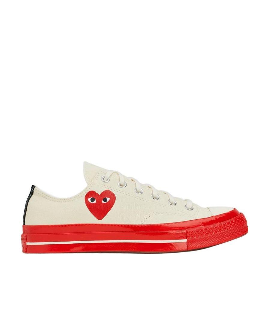 Shop Comme Des Garçons Play Tie Casual Sports Shoes In Red