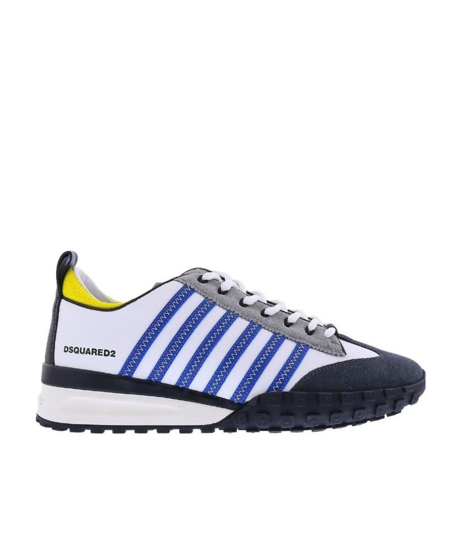 Dsquared2 Legend 551 Mix Leather Low-top Sneakers In White