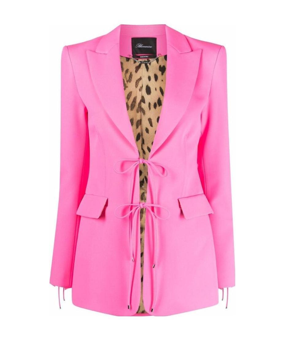 BLUMARINE PEAK-LAPELS LACE-UP BLAZER
