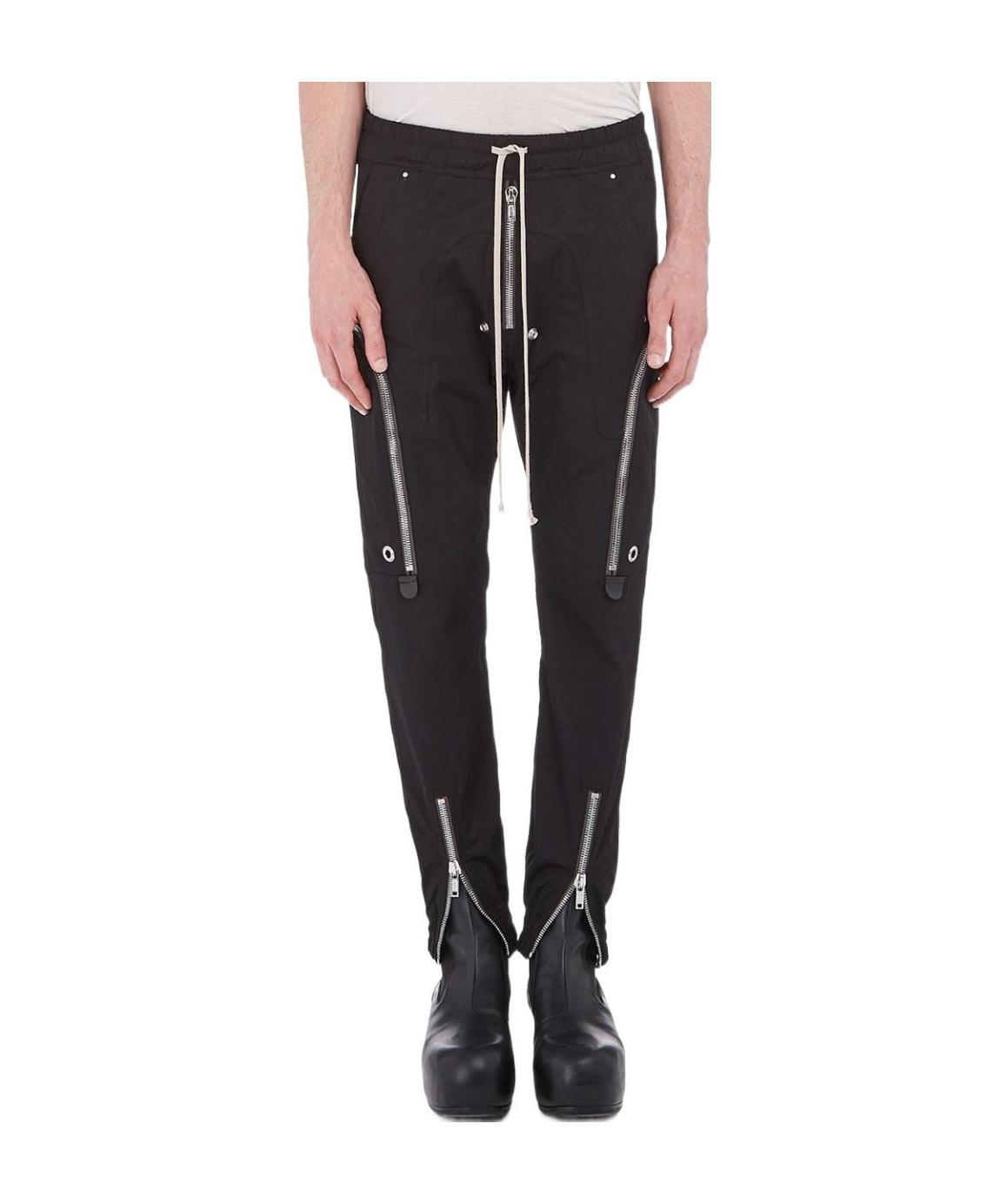 Shop Rick Owens Zip Details Trousers In Black