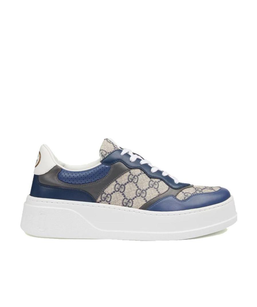 Gucci Monogrammed Coated-canvas And Leather Sneakers In White
