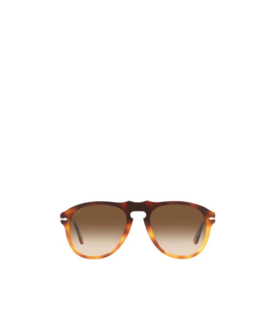 Persol Oval Frame Sunglasses In Brown