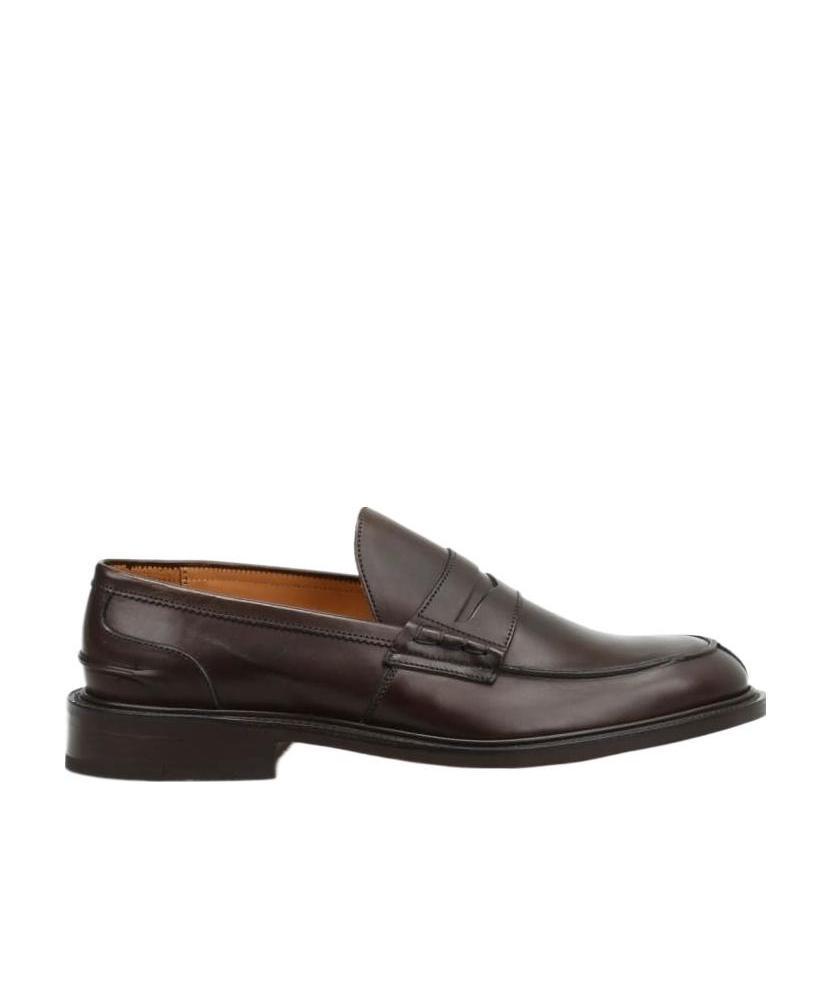 Tricker's James Leather Penny Loafers In Black