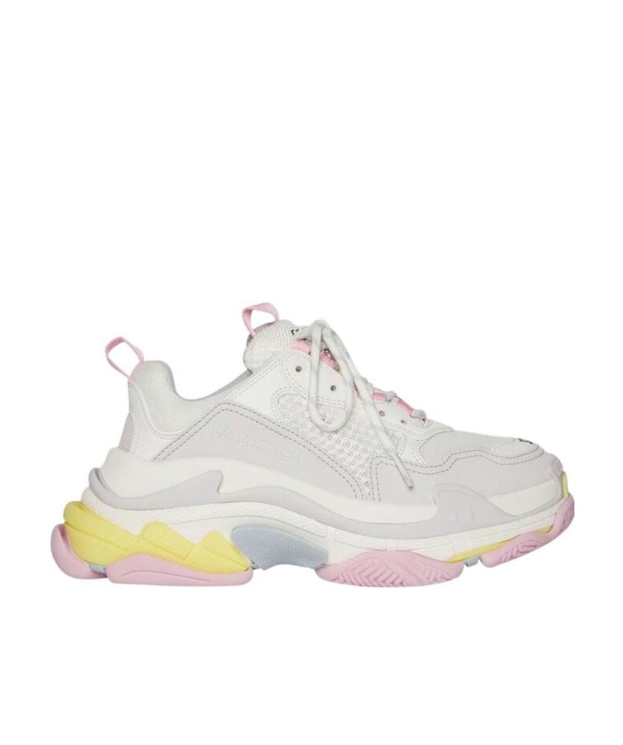 Balenciaga Triple S Sneakers - Women's - Fabric/polyurethane/rubberpolyurethane In White