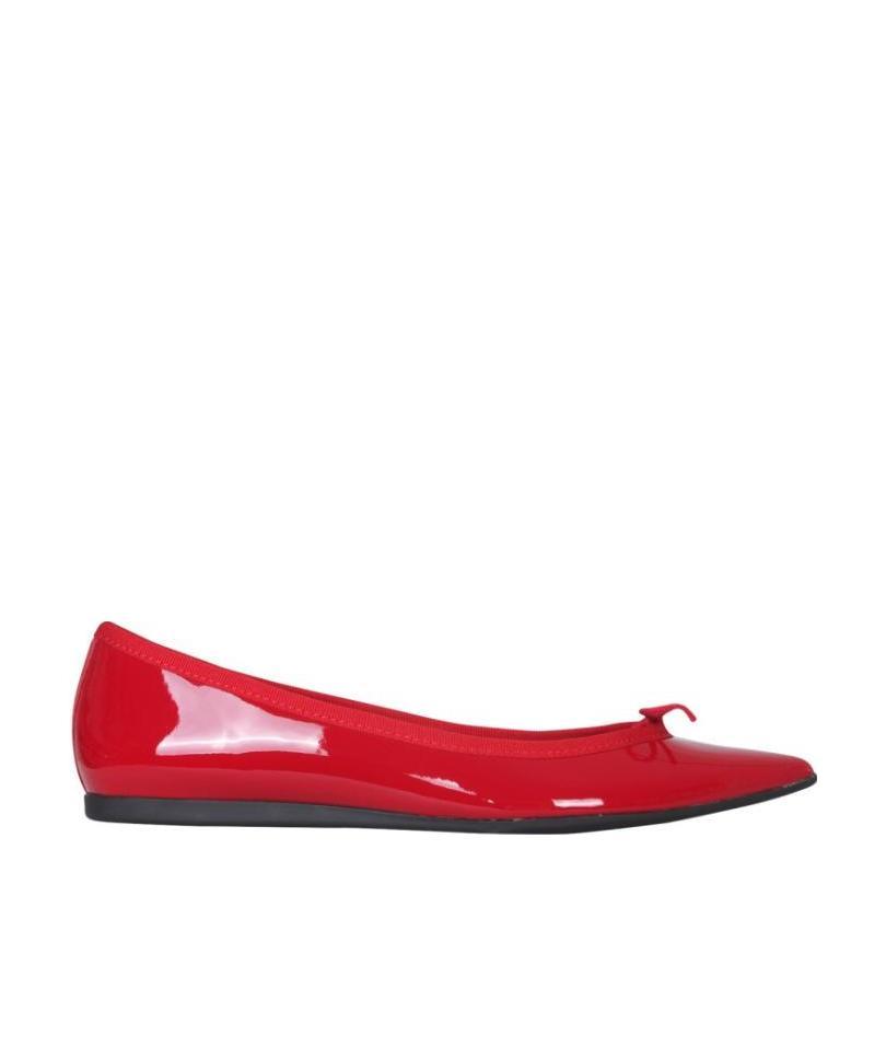 Repetto Red Brigitte Pointy Toe Ballerina Flats In Red