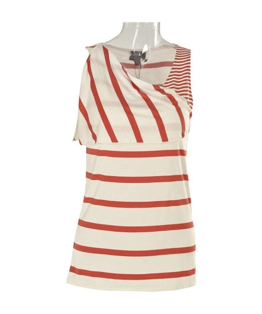 Shop Armani Jeans Striped Detail Vest In White