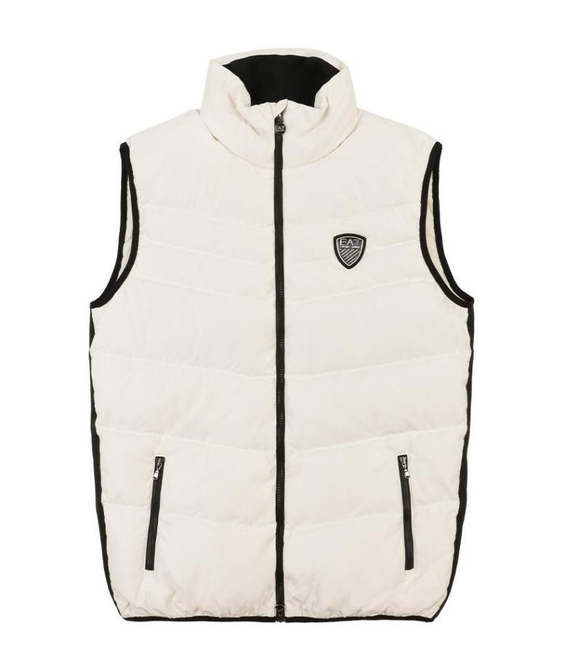 Ea7 Quilted Sleeveless Down Jacket In White