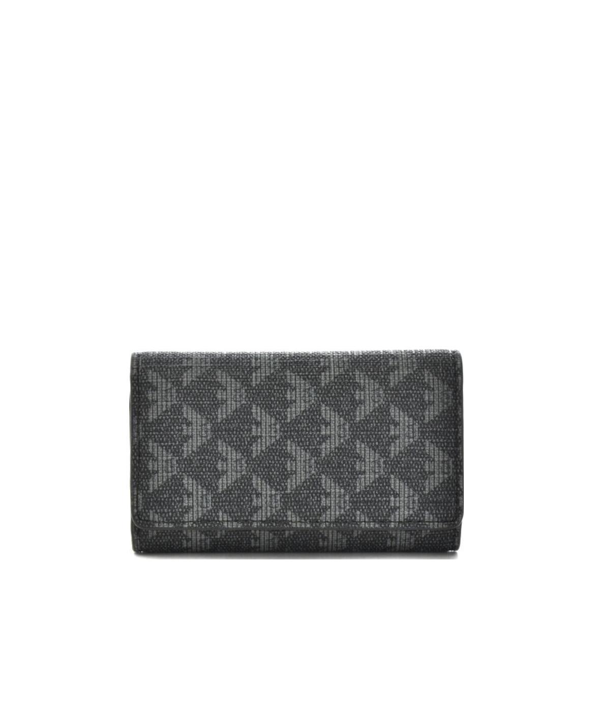 Emporio Armani Jacquard Logo Wallet In Black