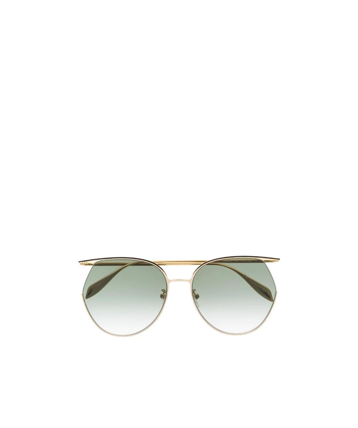 Alexander Mcqueen Round Sunglasses In Gray