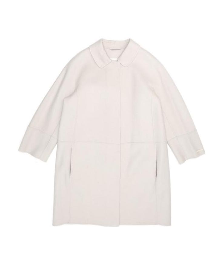 Max Mara Lapel Coat In White