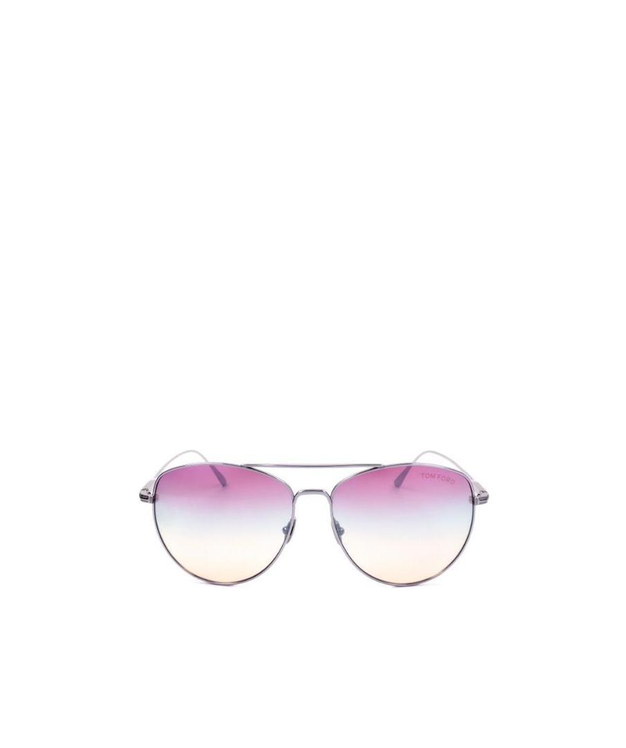 Tom Ford Logo Sunglasses In White