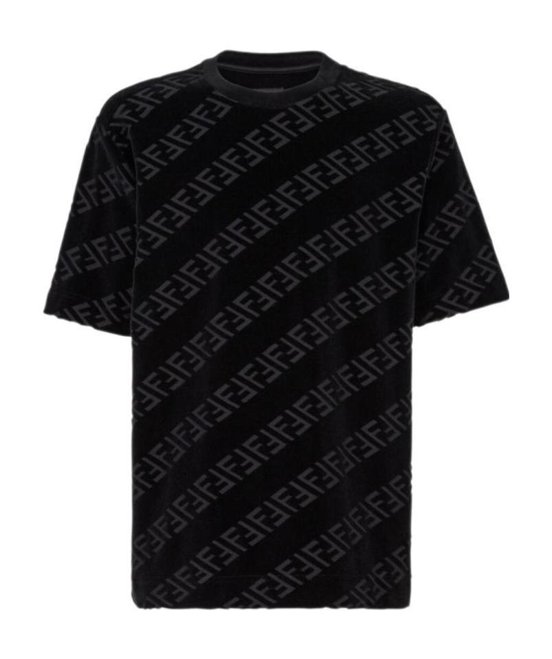 Fendi Ff Logo-print T-shirt In Black
