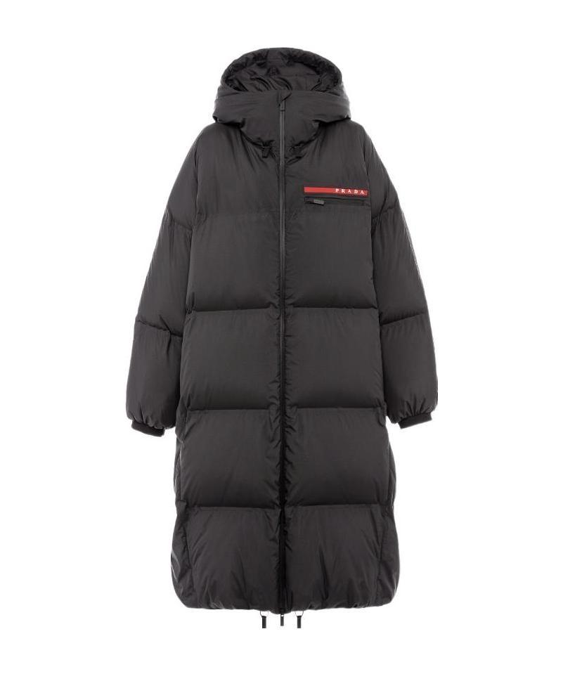 PRADA OVERSIZED TECHNICAL NYLON DOWN COAT