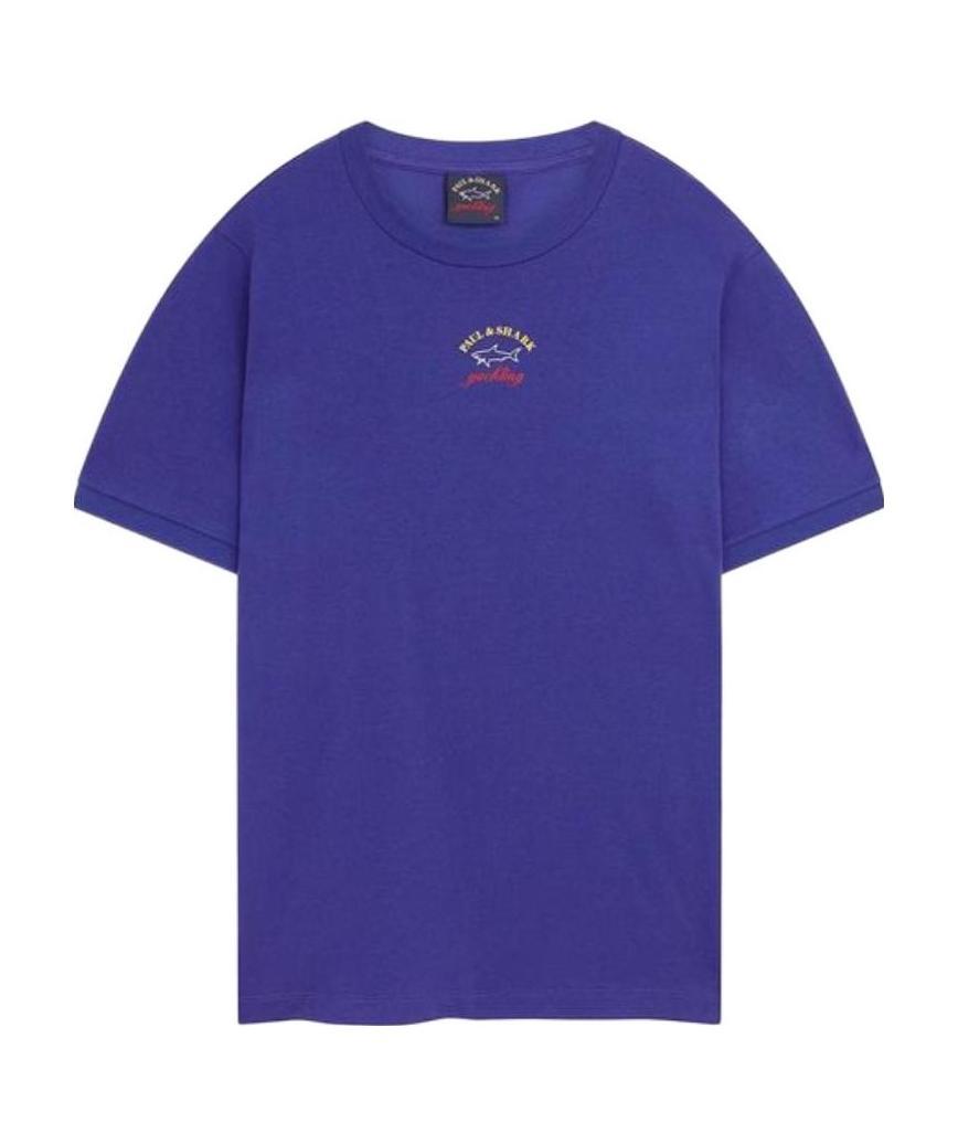 Shop Paul & Shark Logo Printed T-shirt In Blue