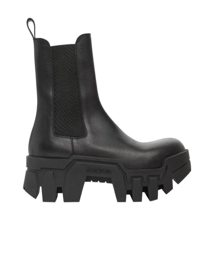 Balenciaga Bulldozer 40 Leather Chelsea Boots In Black