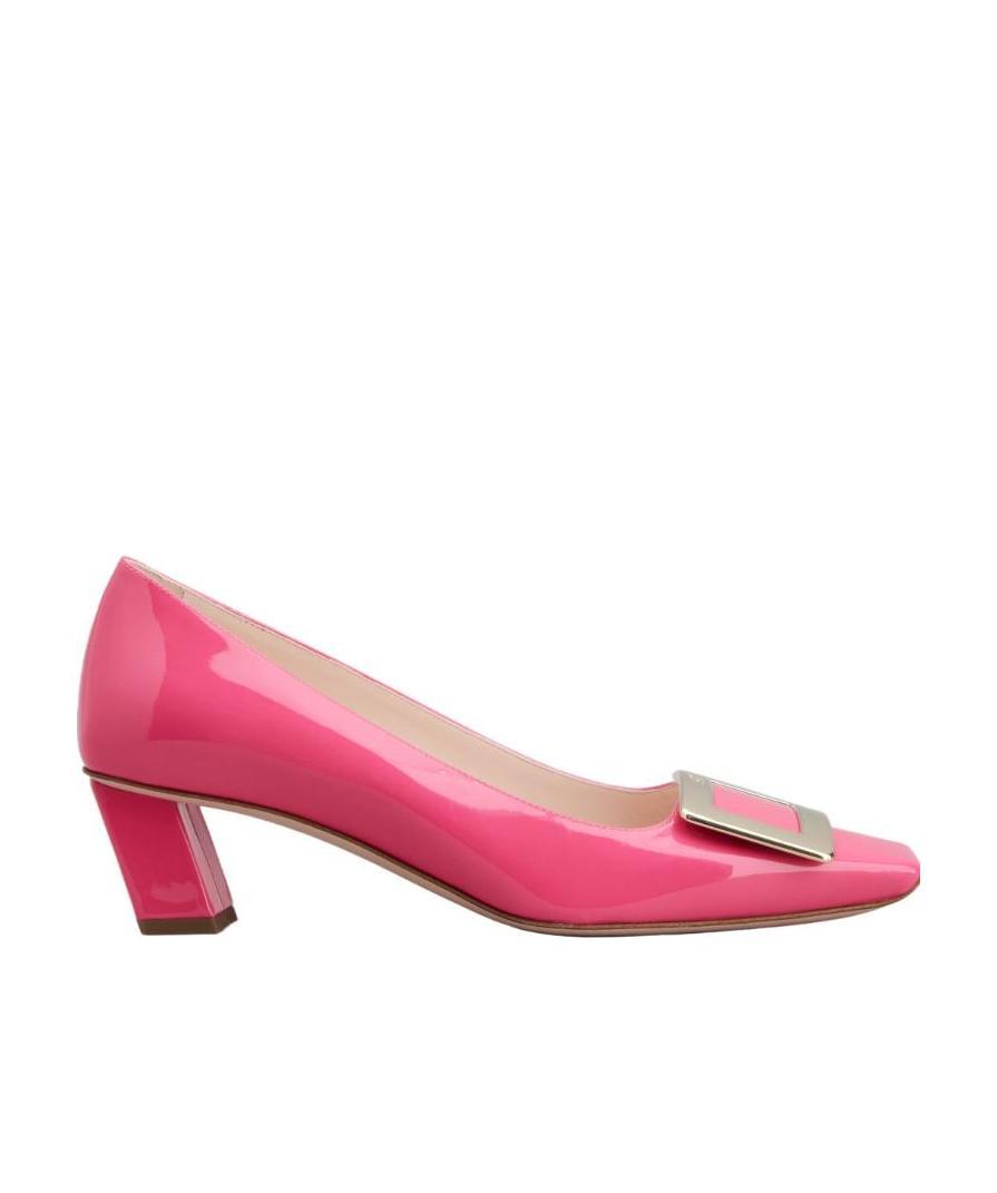 Roger Vivier Belle Vivier Metal Buckle High Heels In Pink