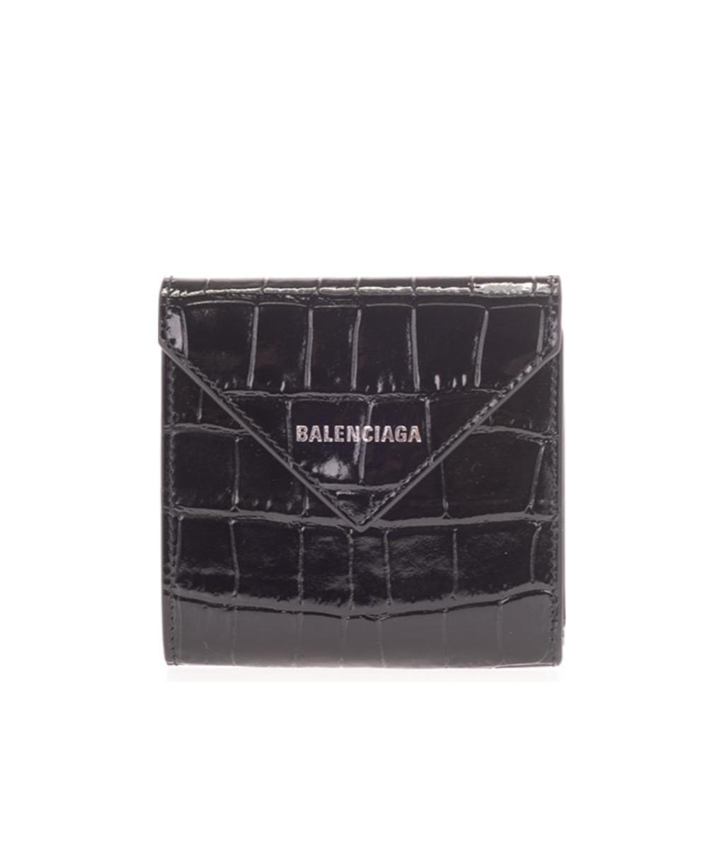 Balenciaga Logo Wallet In Black