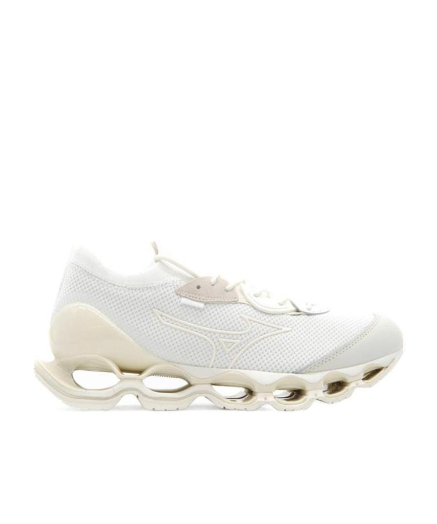 Mizuno Man Sneakers Ivory Size 10.5 Textile Fibers In White