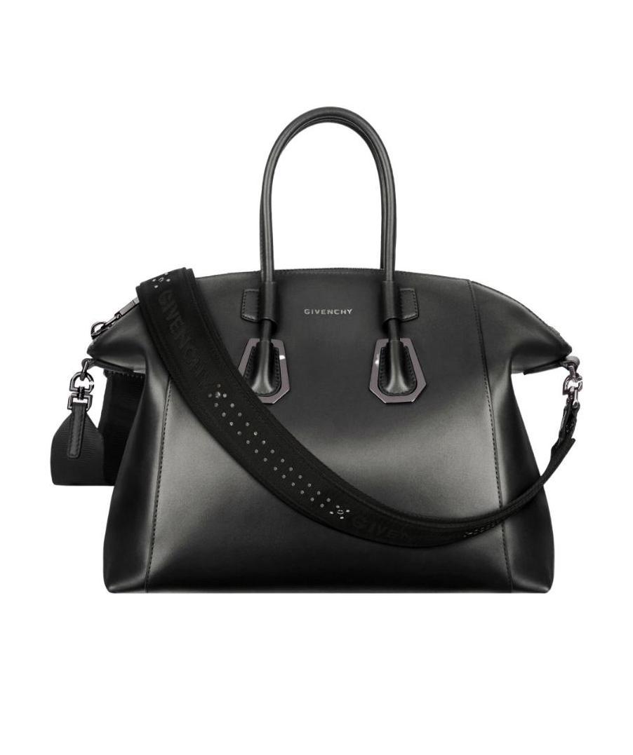 Givenchy Small Antigona Sport Bag In Leather With Metallic Details In Black