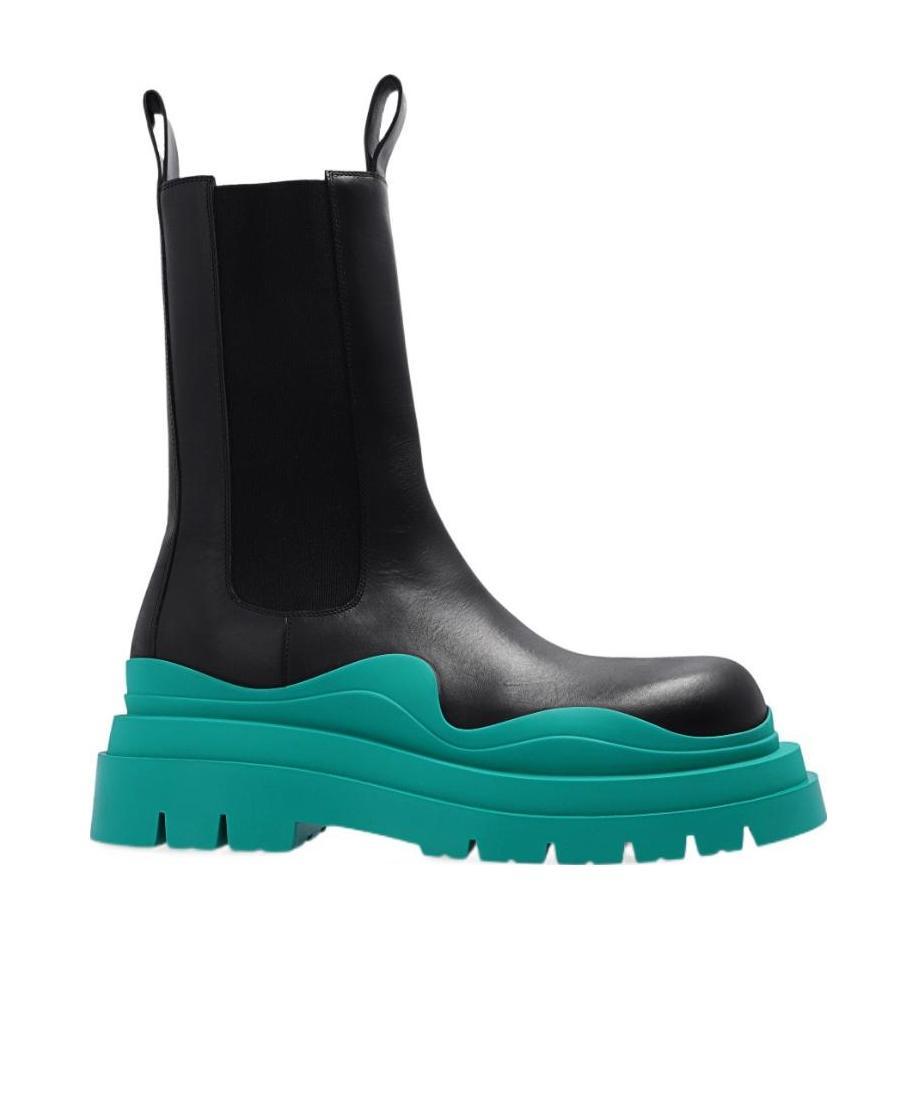 Bottega Veneta Tire Contrast-sole Boots In Black