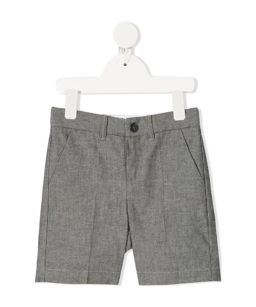 Bonpoint Middle Waist Striped Shorts In Gray