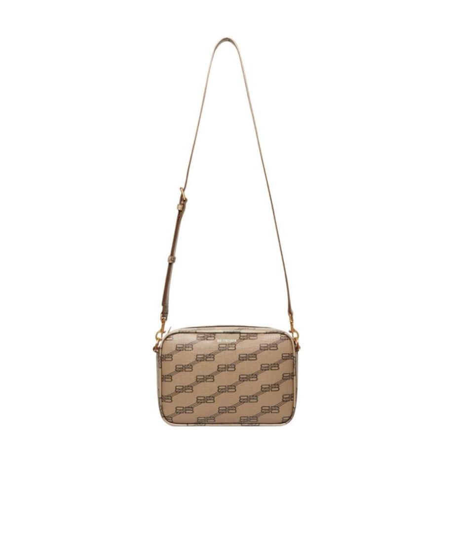 Balenciaga Signature Bb Monogram Small Camera Bag In Brown