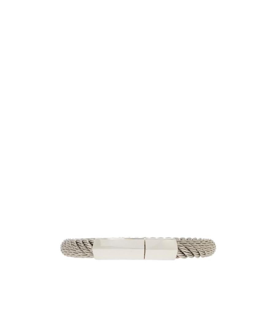 Bottega Veneta Twisted Chain Bracelet In White