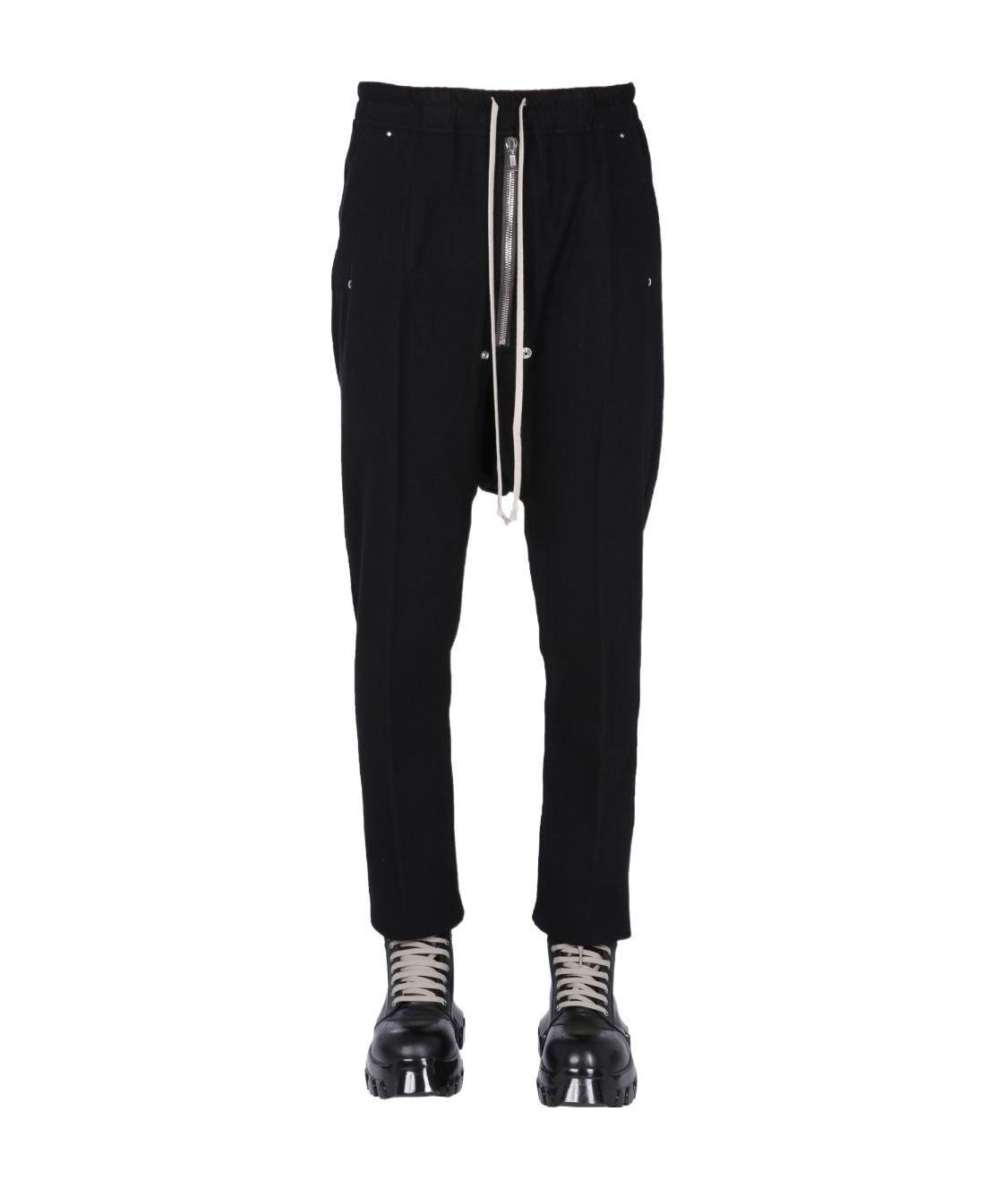 Rick Owens Drop-crotch Track Pants In Black