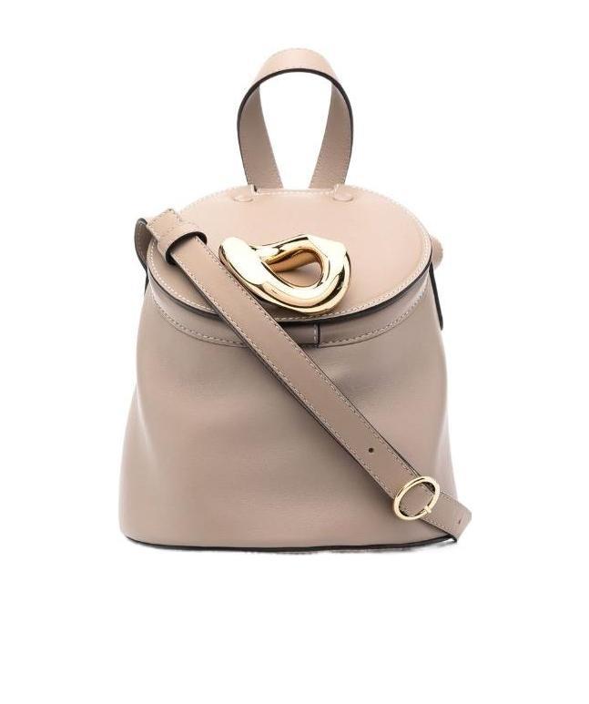 Jw Anderson Lid Bucket Bag In Nude
