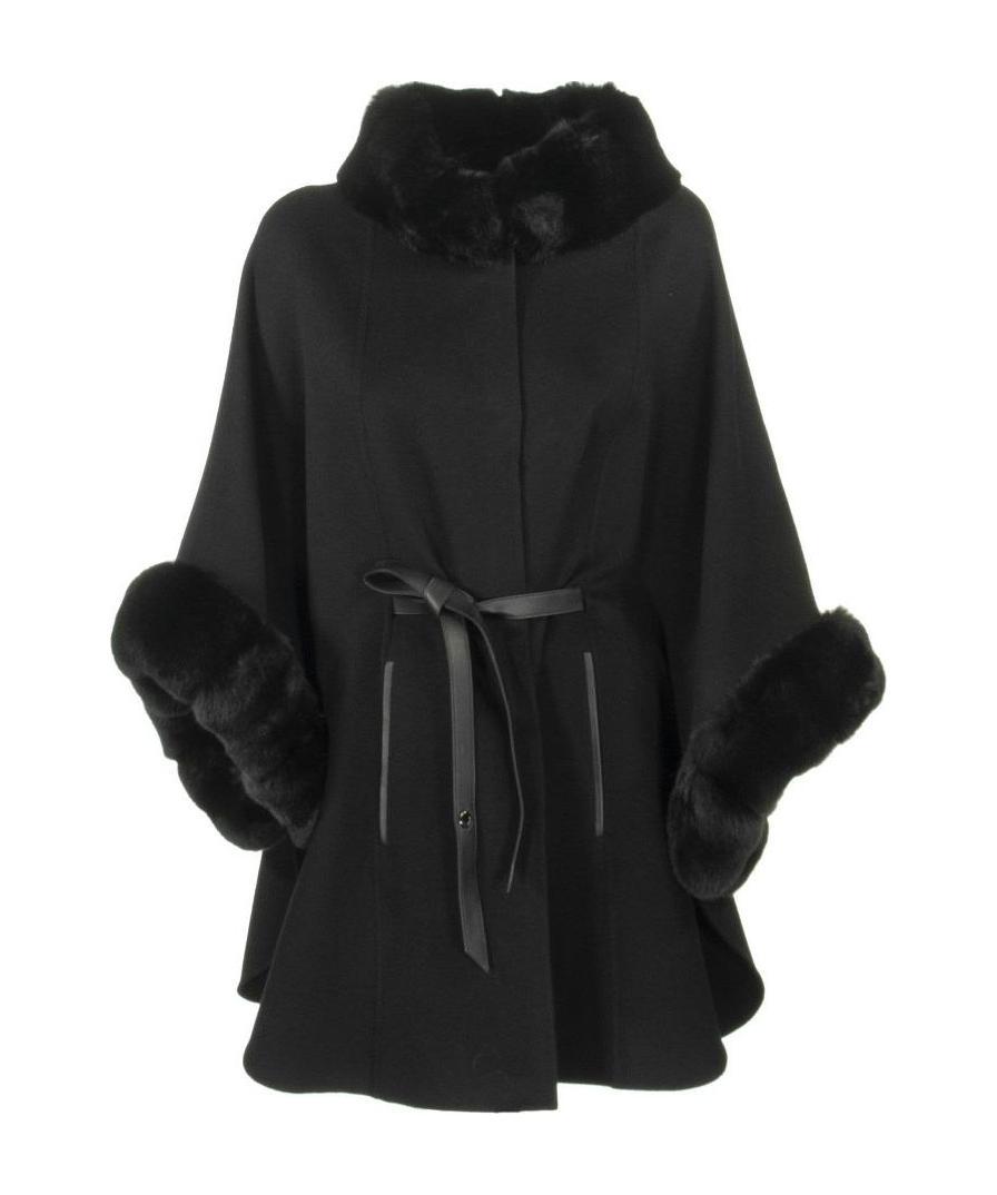 Loro Piana Signature Double Cashmere Cape In Black