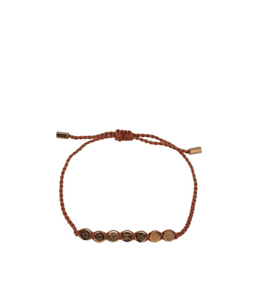 Celine Logo Bracelet In Yellow