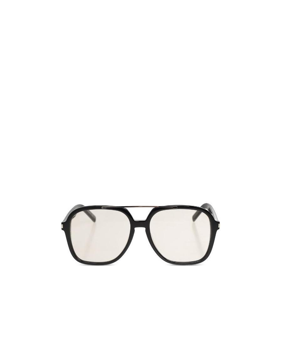 Saint Laurent Eyewear Rectangular Frame Sunglasses In White