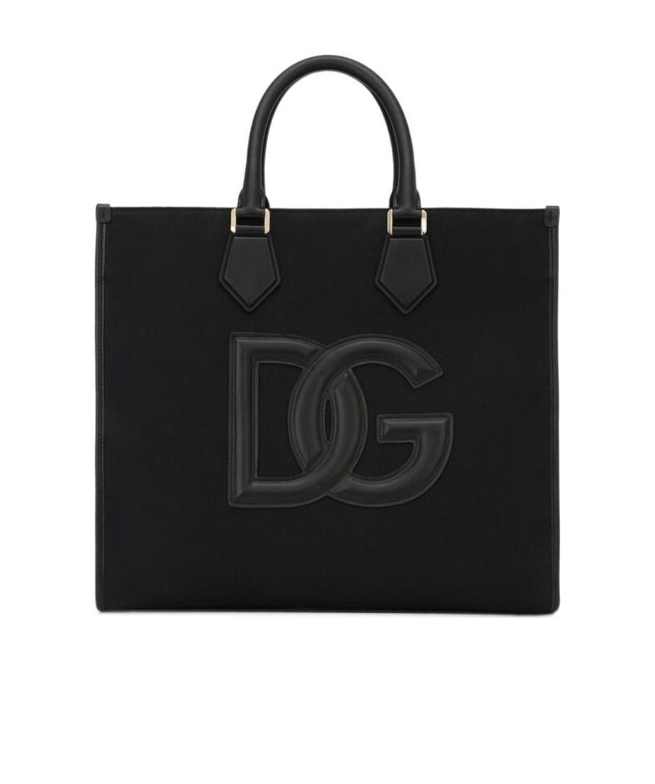 Dolce & Gabbana Logo-patch Tote Bag In Black