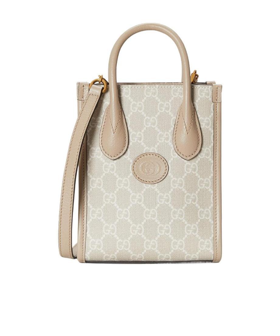 Gucci Interlocking G Mini Tote Bag In White