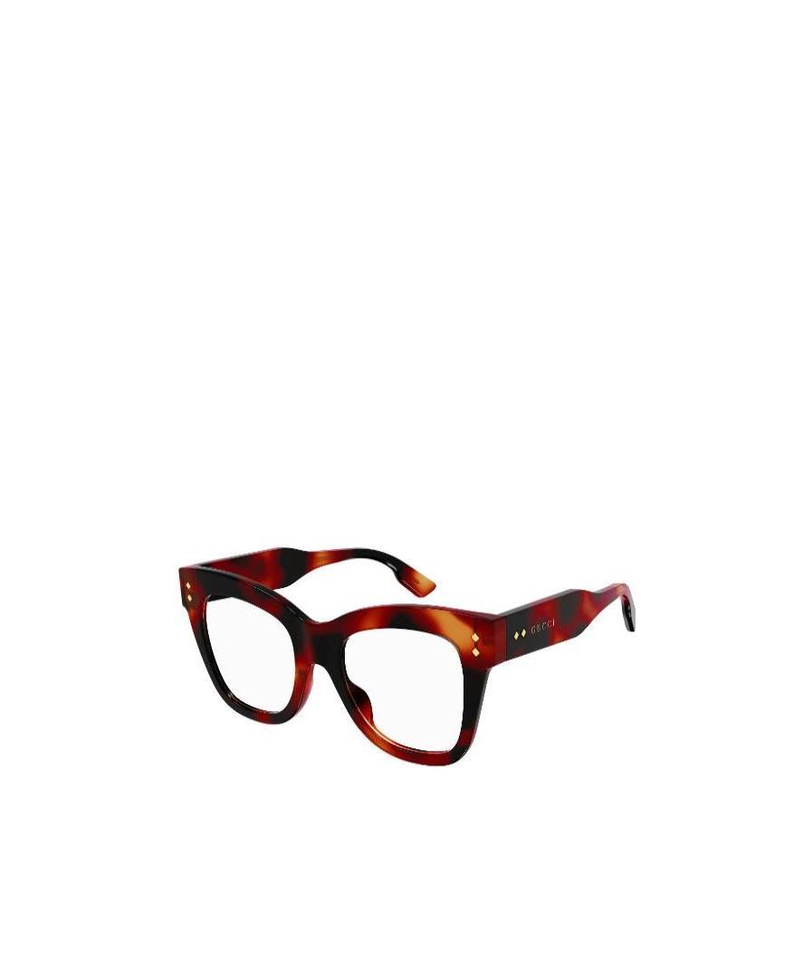Gucci Tortoise-shell Cat-eye Eyeglasses In Red