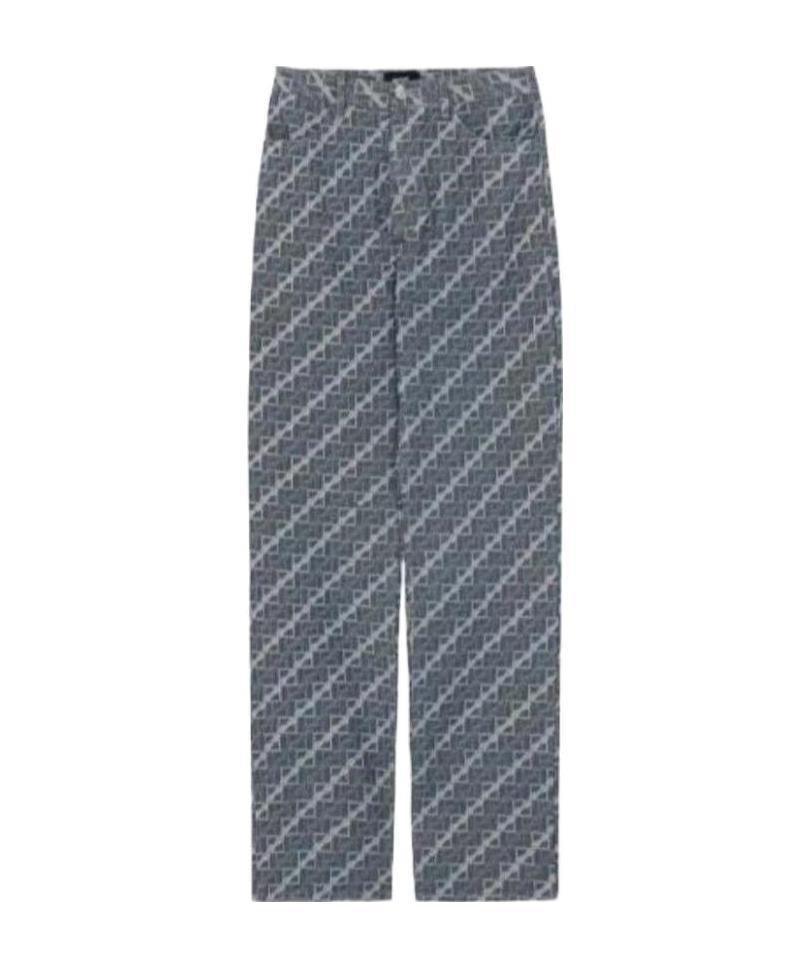 We11 Done Logo Casual Pants In Gray
